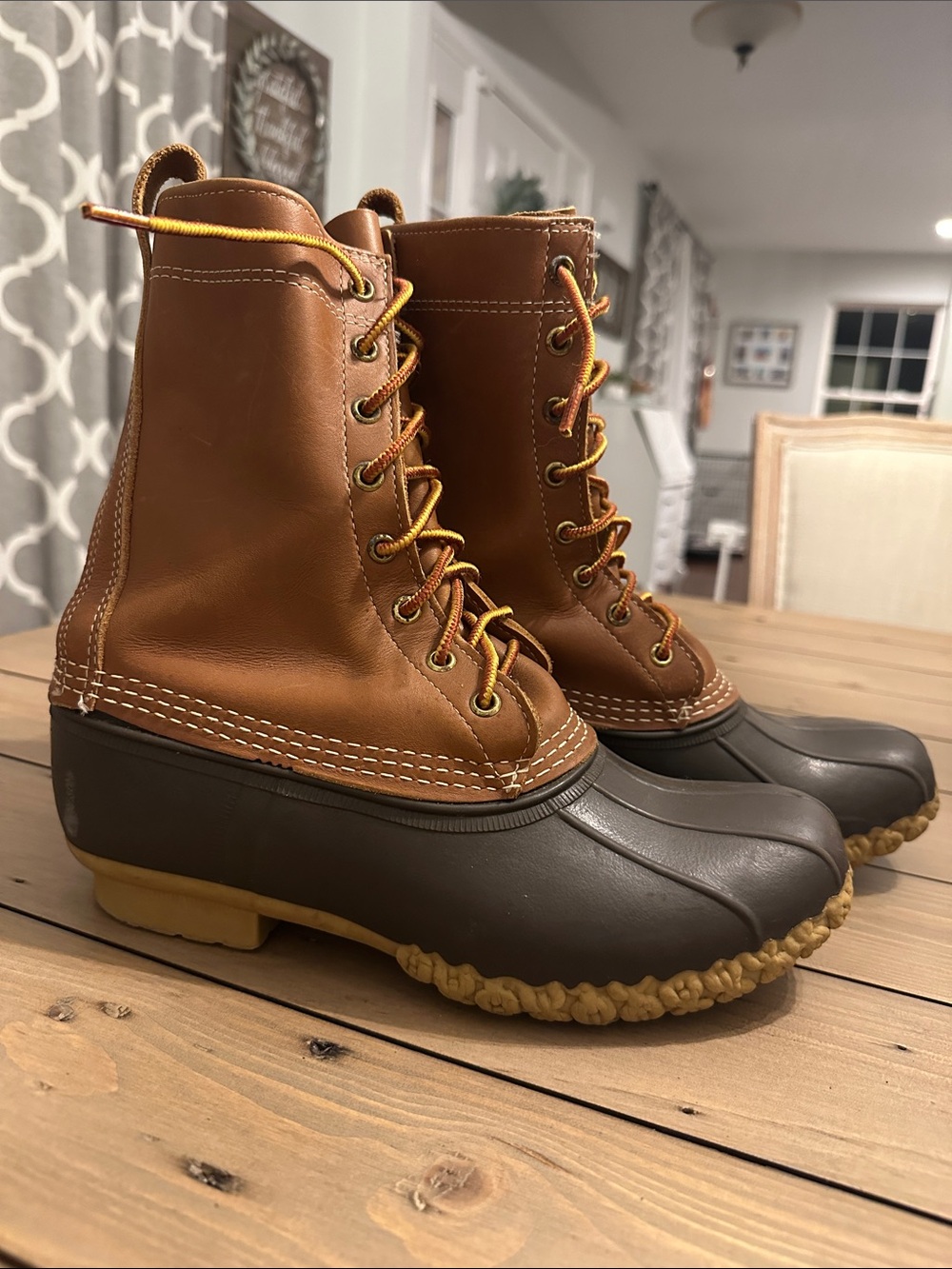 L.L. Bean Boots 8 hole lace up boots